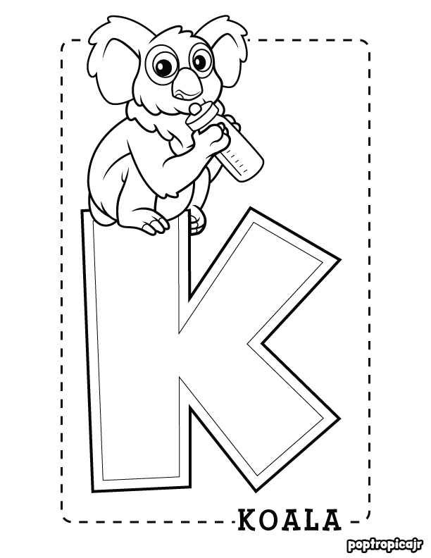 Animals and Letters Coloring Pages - Poptropica Junior